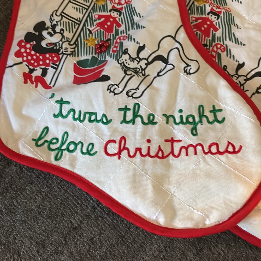 Mickey & Minnie Vintage Disney Christmas Stockings - Set - Picture 3 of 4